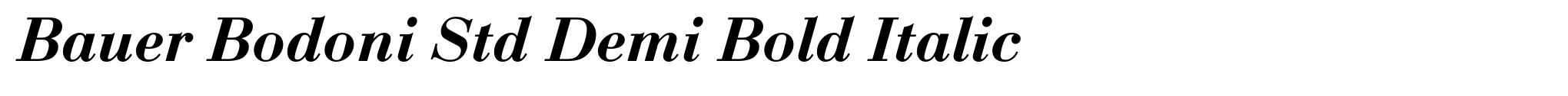 Bauer Bodoni Std Demi Bold Italic image